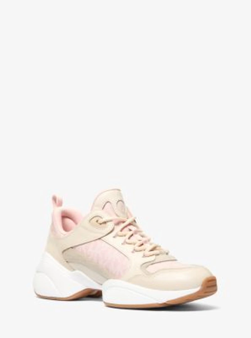 Bowie Signature Logo and Leather Trainer