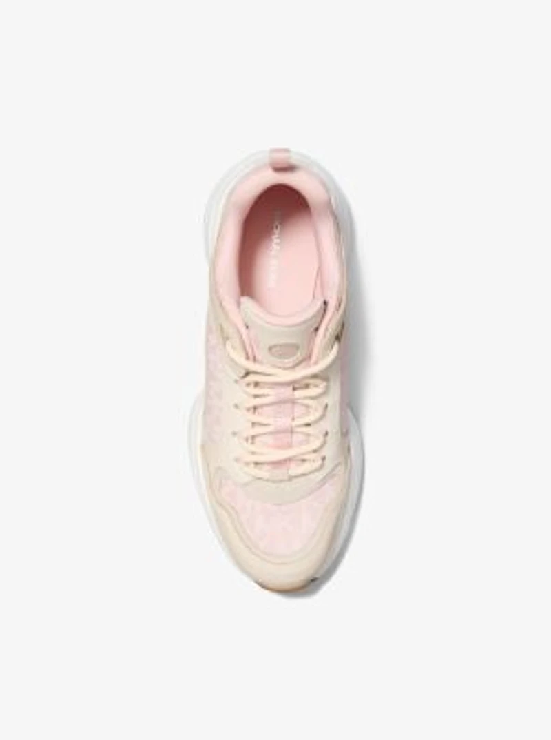 Bowie Signature Logo and Leather Trainer