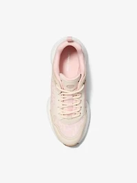 Bowie Signature Logo and Leather Trainer