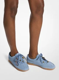 Nolan Embellished Suede Sneaker