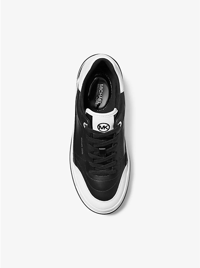 Hayes Two-Tone Leather Platform Sneaker