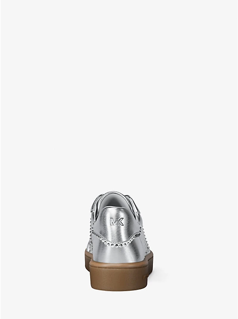 Scotty Embellished Metallic Leather Sneaker