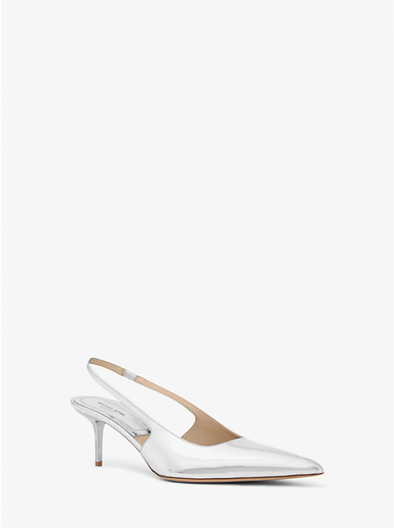 Emma Metallic Leather Slingback Pump
