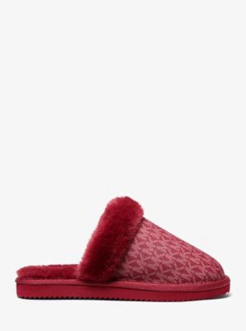 Liddy Signature Logo and Faux Fur Slipper