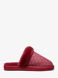 Liddy Signature Logo and Faux Fur Slipper
