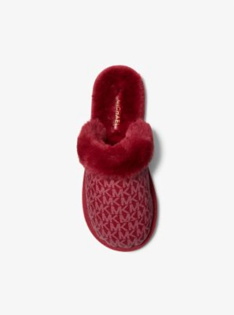 Liddy Signature Logo and Faux Fur Slipper