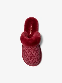 Liddy Signature Logo and Faux Fur Slipper