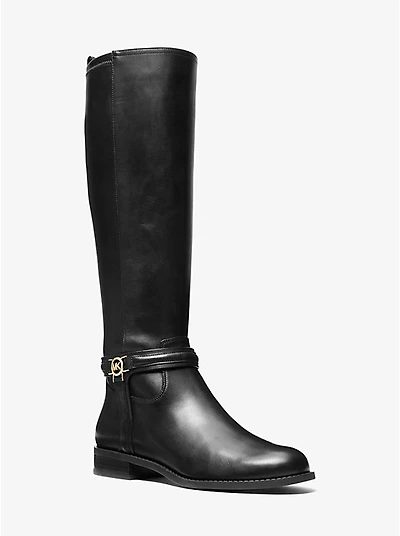 Mindy Leather Wide Calf Boot