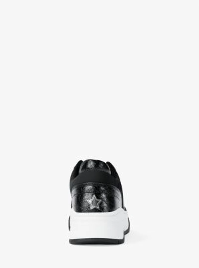 Lexi Embellished Mixed-Media Sneaker
