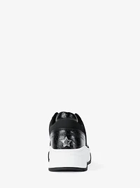 Lexi Embellished Mixed-Media Sneaker