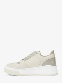 Lexi Embellished Mixed-Media Sneaker