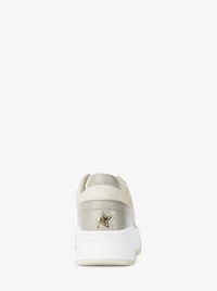 Lexi Embellished Mixed-Media Sneaker