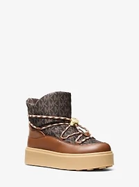 Romey Mixed-Media Lace-Up Boot