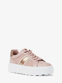 Romey Signature Logo Stripe Platform Sneaker