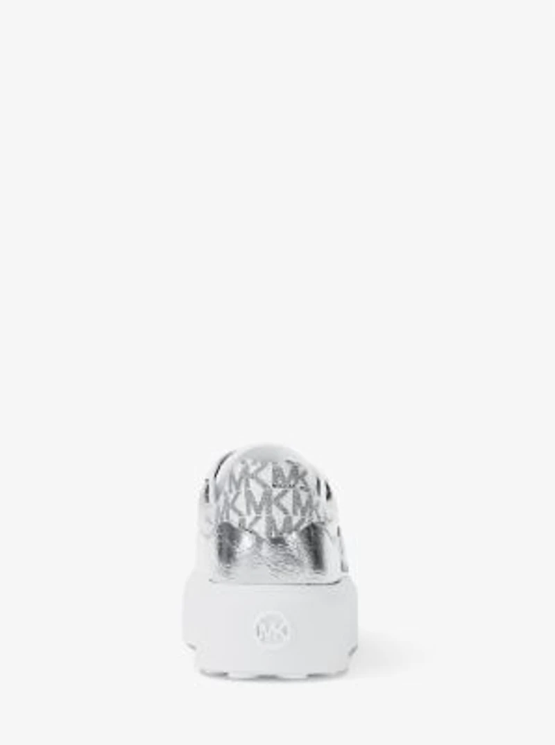 Romey Embellished Mixed-Media Platform Sneaker