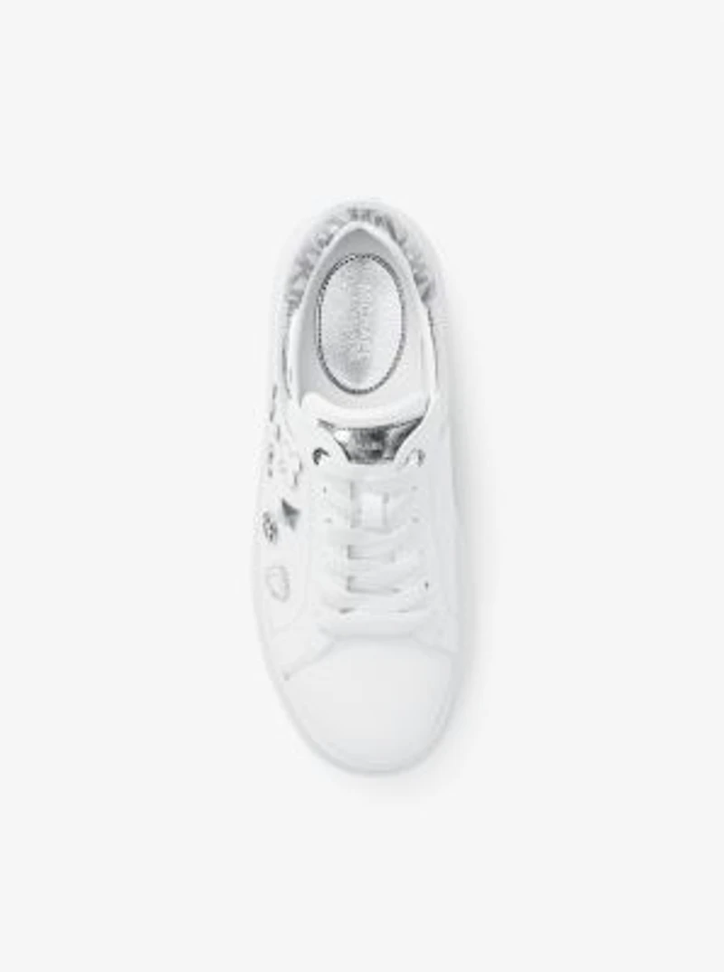 Romey Embellished Mixed-Media Platform Sneaker