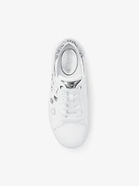 Romey Embellished Mixed-Media Platform Sneaker
