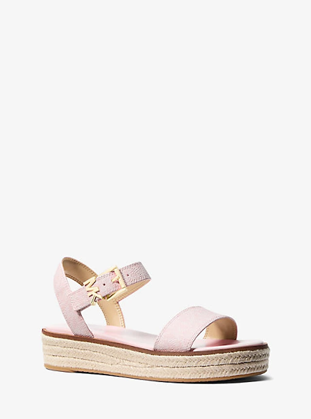 Michael Kors Richie Signature Logo Platform Espadrille Sandal