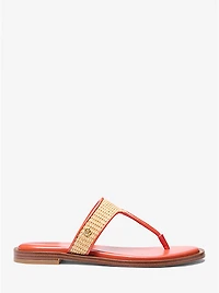 Carson Straw T-Strap Sandal