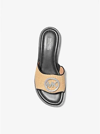 Hannah Straw Slide Sandal
