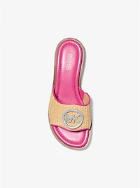 Hannah Straw Slide Sandal