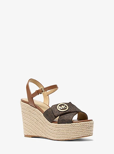 Hannah Signature Logo Wedge Sandal