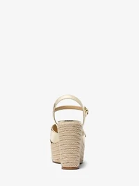 Hannah Metallic Nylon Blend Wedge Sandal