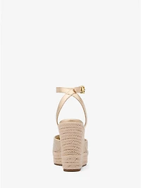 Larissa Metallic Canvas Espadrille Wedge