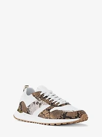 Jesse Stretch Knit and Snake Embossed Trainer