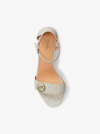 Hannah Signature Logo Block Heel Sandal