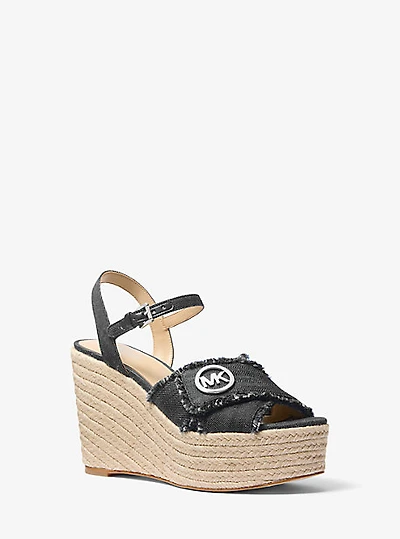 Hannah Denim Wedge Sandal