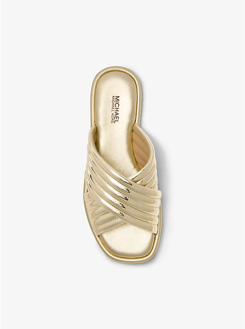 Portia Metallic Slide Sandal