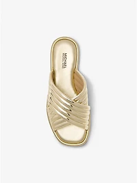 Portia Metallic Slide Sandal