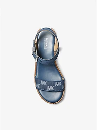 Richie Logo Jacquard Denim Espadrille Sandal