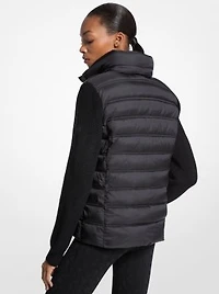 Quilted Nylon and Knit Jacket