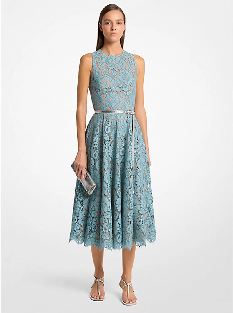 Cotton Blend Floral Lace Dance Dress