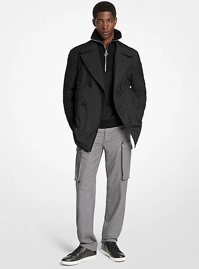 Woven Peacoat