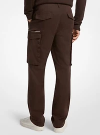 Stretch Cotton Zip Cargo Pants