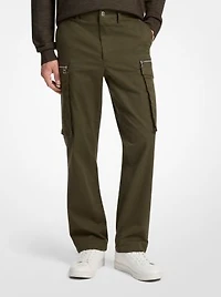 Stretch Cotton Zip Cargo Pants