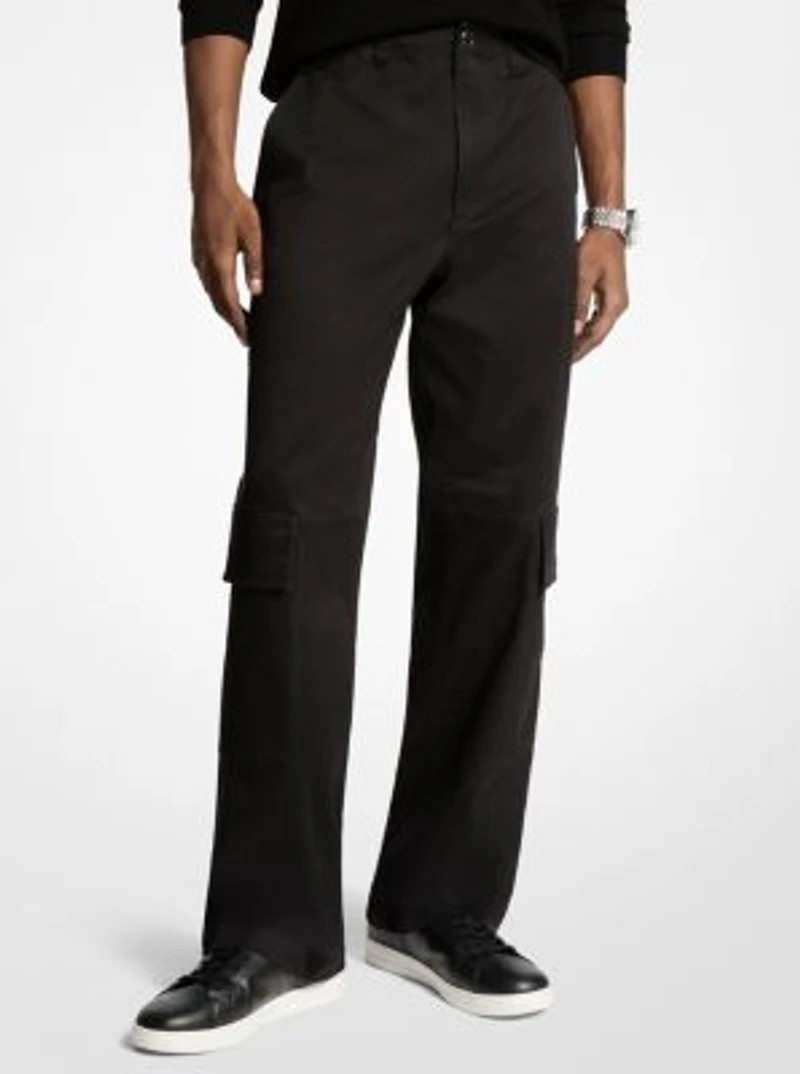Stretch Cotton Cargo Pants