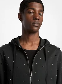 Studded Cotton Blend Hoodie