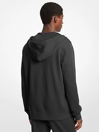 Cotton Blend Zip-Up Hoodie