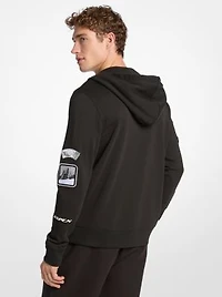 Embellished Cotton Zip-Up Hoodie