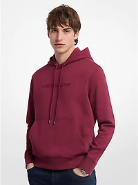 Embossed Logo Cotton Blend Hoodie