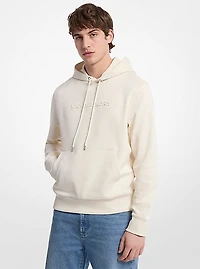Embossed Logo Cotton Blend Hoodie