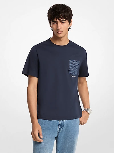 Signature Logo Pocket Cotton T-shirt