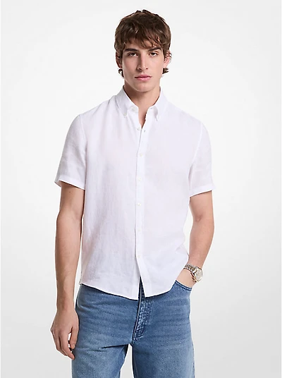 Slim-Fit Linen Shirt