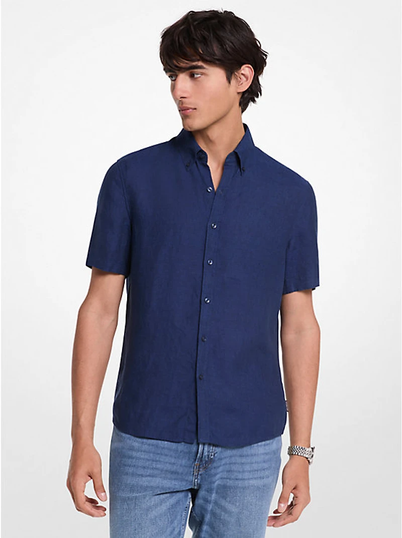 Slim-Fit Linen Shirt
