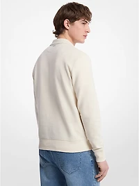Cotton Blend Half-Zip Sweater