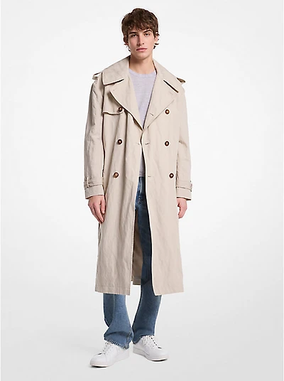 Inox Oversized Cotton Blend Trench Coat